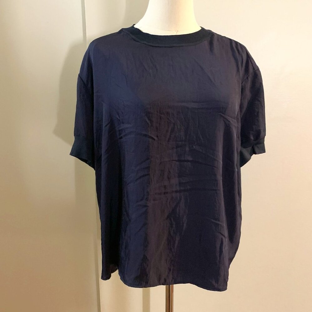 Vince Navy Crew Neck Top